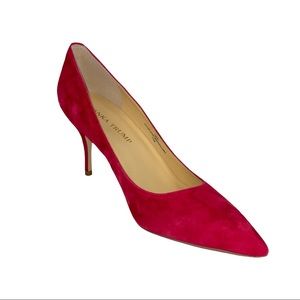 Ivanka Trump Suede Pumps Med-Red Sz. 7.5